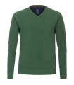 zielony sweter męski w serek struktura Redmond 222415600-60
