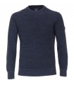 granatowy (melanż) sweter męski pod szyję struktura Redmond 212845600-10