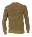 musztardowy (melanż) sweter męski pod szyję struktura Redmond 212845600-40