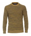musztardowy (melanż) sweter męski pod szyję struktura Redmond 212845600-40