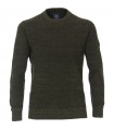 khaki (melanż) sweter męski pod szyję struktura Redmond 212845600-60
