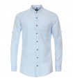 Lniana błękitna koszula męska Redmond stójka regular fit 231150112-10