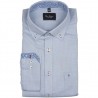 Bawełniana koszula męska w niebiesko-szare kropki 43720304810