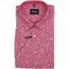 Różowa koszula bawełniana ze wzorem w kwiaty z krótkim rękawem - Modern Fit 43800365160